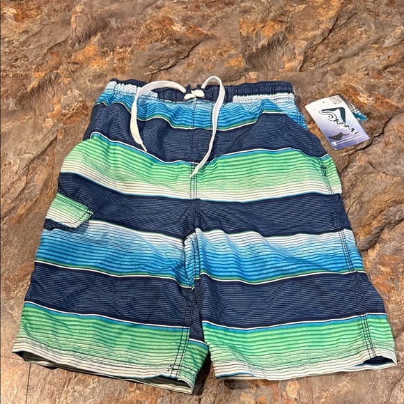 Kanu Surf Other - NWT Striped Blue and Green Swim Shorts youth size medium (10/12)